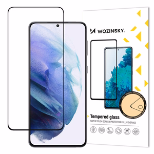 Wozinsky rūdītais stikls pilnas līmes īpaši izturīgs aizsargstikls pilna pārklājuma ar rāmi maciņam draudzīgs Samsung Galaxy S21 5G melns