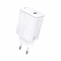 FONENG tīkla lādētājs EU65 PD 20W 1xUSB-C + kabelis USB-C - USB-C balts