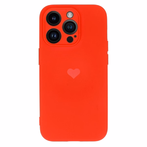 Vennus Silikona sirds apvalks Iphone 13 Pro dizains 1 sarkans