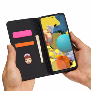 Magnētiskais karšu apvalks Xiaomi Redmi Note 11 maciņš karšu turētājs melns