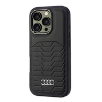 Audi Sintētiskās ādas Magnētiskais iPhone 16 Pro 6.3" melns/melns cietais apvalks AU-TPUPCMIP16P-GT/D3-BK