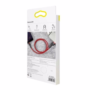 Baseus Cafule USB Lightning kabelis 0,5m 2,4A sarkans