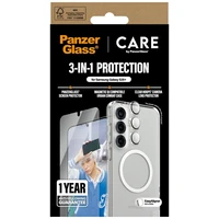 CARE by PanzerGlass Flagship 3in1 viedtālruņa apvalks + stikls + lēcas aizsardzības komplekts Samsung Galaxy S25+