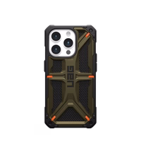 UAG Monarch viedtālruņa apvalks iPhone 15 Pro - zaļš kevlar
