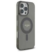 Guess IML Rhinestones Magnētiskais viedtālruņa apvalks iPhone 16 Pro Max - melns