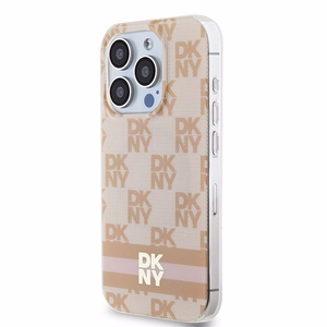 DKNY IML Checkered Mono Pattern & Printed Stripes MagSafe чехол для iPhone 13 Pro / 13 - розовый