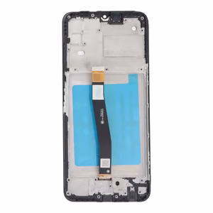 Дисплей Samsung A226 A22 5G с сенсорным стеклом чёрный и рамкой OEM