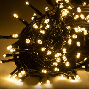 Rebel outdoor LED Christmas lights, 10 m, warm white, selectable lighting modes