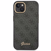 Guess GUHCP14MHG4SHK iPhone 14 Plus 6.7 "melns/melns cietais apvalks 4G Vintage Gold Logo