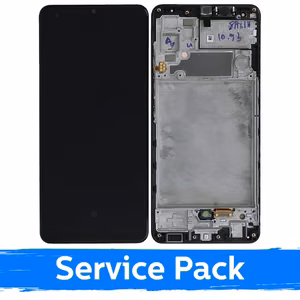 LCD дисплей для Samsung A325 A32 4G чёрный с рамкой (Service Pack)