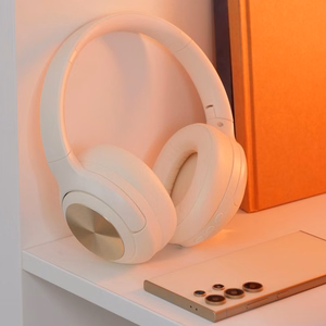 HOCO bezvadu austiņas bluetooth ANC W54 pienbalts