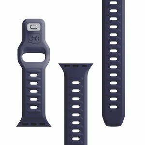 3mk silikona siksniņa Apple Watch, 38/40/41/42 mm, pelēks, mazais izmērs