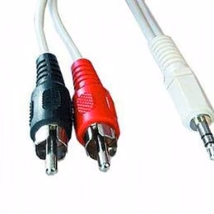Gembird audio kabelis 1,5m, 3,5mm/2xRCA, M/M melns, sarkans, balts