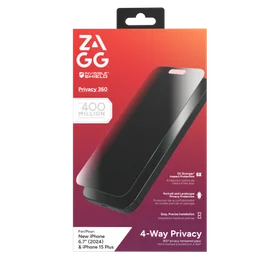 ZAGG InvisibleShield Glass Elite Privacy 360 aizsargstikls iPhone 15 Plus / 16 Plus