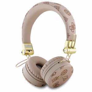 Наушники Guess Bluetooth ENC GUBH70EPOSMW коричневые Peony Script Round Shape
