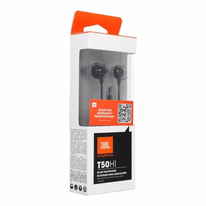 Vadu austiņas Jack 3,5 mm ar mikrofonu JBL T50HI 360 melnas