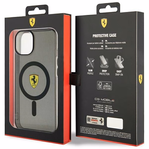 Ferrari FEHMP14MURKK iPhone 14 Plus 6.7" melns/melns cietais apvalks Translucent Magnētiskais