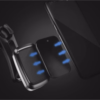 Zīmīte magnētiskajam auto turētājam melna un sudrabaina