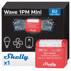 Shelly Wave 1PM Mini LR viedais Z-Wave relejs