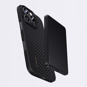 Benks Montage Magnētiskais Armor Air Kevlar viedtālruņa apvalks PC rāmis 600D+1500D (MB65) Iphone 16 Pro melns