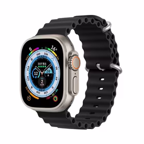 DUX DUCIS siksniņa OCEAN WAVE silikona Apple Watch 38 / 40 / 41 mm melna