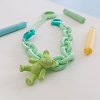 Color Chain (virve) krāsaina ķēde telefona turētājs kulons mugursomai makai dzeltena