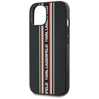 Karl Lagerfeld Saffiano Athleisure Stripes Cord viedtālruņa apvalks iPhone 15 - sarkans