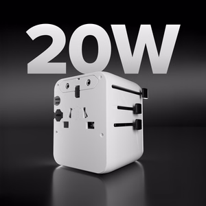 Universāls ceļojumu adapteris ar USB-A un 2x USB-C P