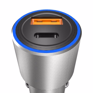 Dudao automašīnas lādētājs USB / USB Type C Power Delivery Quick Charge 22.5 W - pelēks (R4PQ)