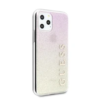 Guess GUHCN65PCUGLGPI iPhone 11 Pro Max rozā zelts/zeltaini rozā ciets apvalks Gradient Glitter