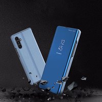 Viedtālruņa apvalks Clear View Case Samsung Galaxy A14 atverams apvalks zils