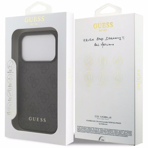 Guess 4G Classic maciņš modelim iPhone 17 Pro / 18 Pro – melns