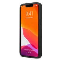 Mercedes ādas perforētās zonas viedtālruņa apvalks iPhone 13 mini – tumši zils