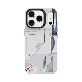 Benks Dinamiskais Magnētiskais Mecha viedtālruņa apvalks (E069) Iphone 17 Pro balts (Kameras vadības poga)