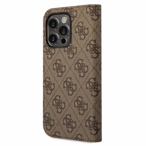 Guess GUBKP14XHG4SHW iPhone 14 Pro Max 6.7 "brūna / brūna grāmata 4G Vintage Gold Logo