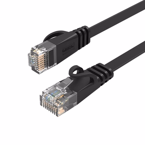 Orico PUG-C6B CAT6 1000Mbps RJ45 Ethernet tīkla kabelis, plakans LAN, 5m - melns