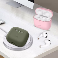 Tech-Protect silikona apvalks Apple AirPods 4 austiņām - pelēks