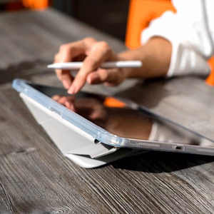 STM OPP atverams vāciņš ierīcei iPad Air 13" M4 (2026) / M3 (2025) / M2 (2024), pelēks