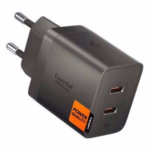 Spigen Essential EE472EU-GAN 2 portu 47 W sienas lādētājs – tumši pelēks