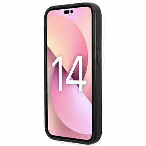 Karl Lagerfeld Saffiano Choupette Head Patch viedtālruņa apvalks iPhone 14 Pro - sudraba