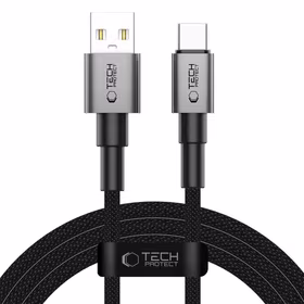 Tech-Protect UltraBoost DNA USB-A / USB-C kabelis 15W/3A 200cm - pelēks