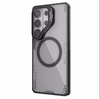 Nillkin Iceblade Prop Magnetic Maciņš with Camera Maciņš and Statīvs saderīgs ar MagSafe for Samsung Galaxy S26 Ultra - caurspīdīgs melns