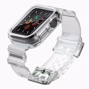 Silikona aproce siksniņa apvalks siksniņa gaismas komplekts Apple Watch 40mm - melns