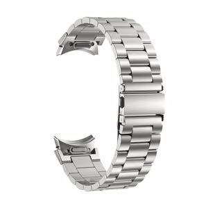 Puro METAL Nerūsējošā tērauda Samsung Galaxy Watch 4 / 4 Classic / 5 / 5 Pro / 6 / 6 Classic sudraba siksna