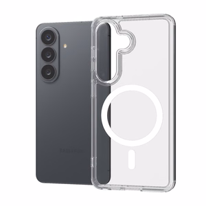 Crong Hybrid Clear Magnetic MagSafe vāciņš ierīcei Samsung Galaxy S26, caurspīdīgs