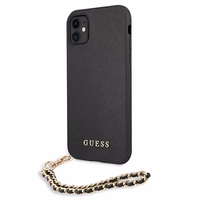 Guess Saffiano Chain viedtālruņa apvalks iPhone 11 6.1" / Xr - Melns