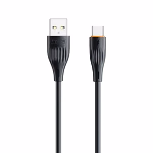T-PHOX kabelis X-Lite Type-C, melns, 1M 3A