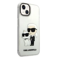 Karl Lagerfeld mirdzošs Karl&Choupette viedtālruņa apvalks iPhone 14 Plus - caurspīdīgs