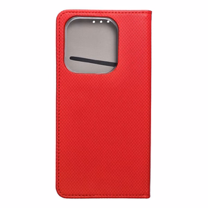 SMART CASE grāmatas tipa viedtālruņa apvalks XIAOMI Redmi Note 14 4G (GLOBAL - 163,25mm x 76,55mm x 8,16mm) sarkans