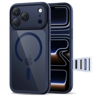 Tech-Protect Magpeak Magsafe CC futrālis iPhone 17 Pro Max - caurspīdīgs, tumši tumši zils